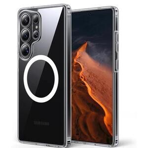 Samsung Galaxy S25 Ultra Transparent Black MagSafe Case